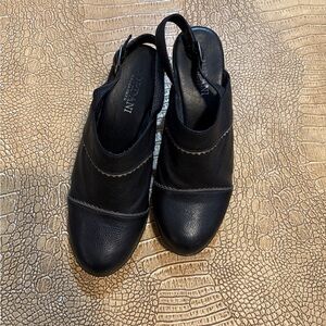 Cordani Hurley‎ Black Leather Slingback Mules